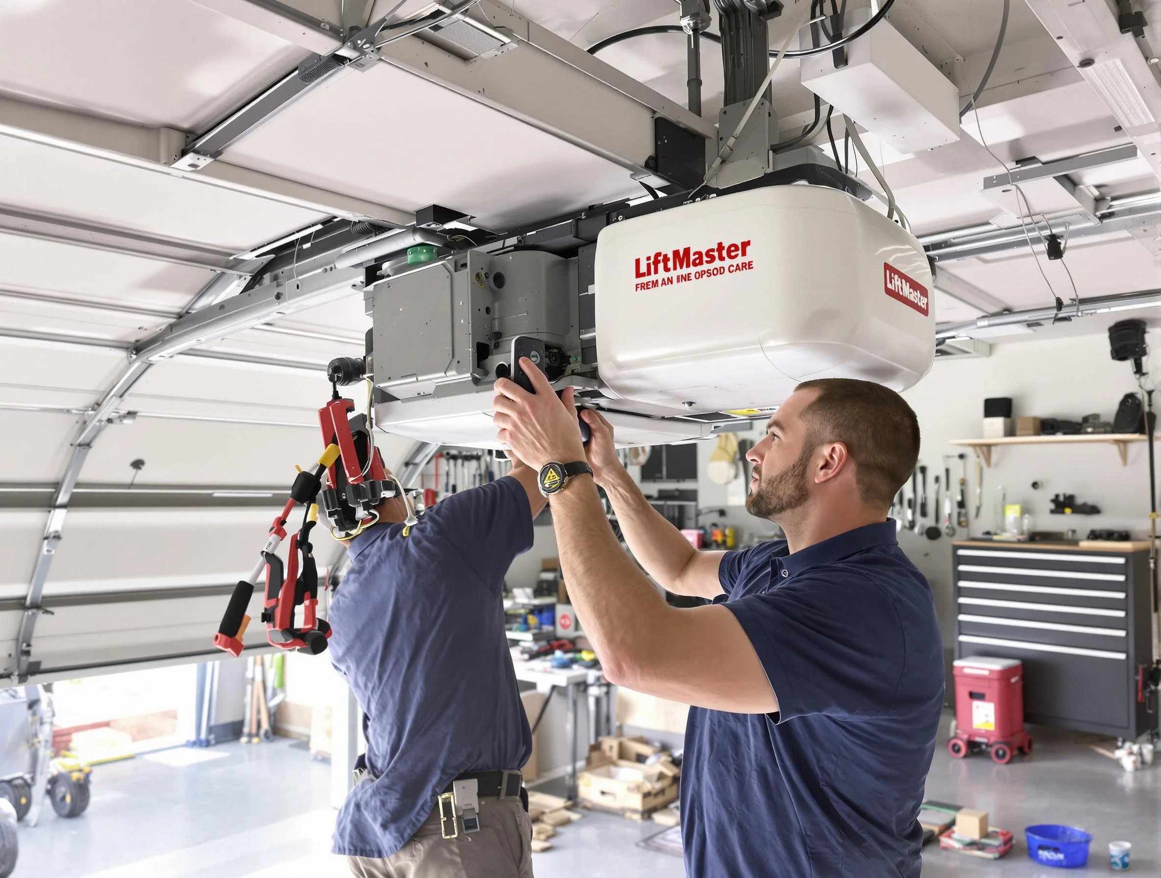Calabasas Garage Door Repair technician performing advanced diagnostics on garage opener in Calabasas