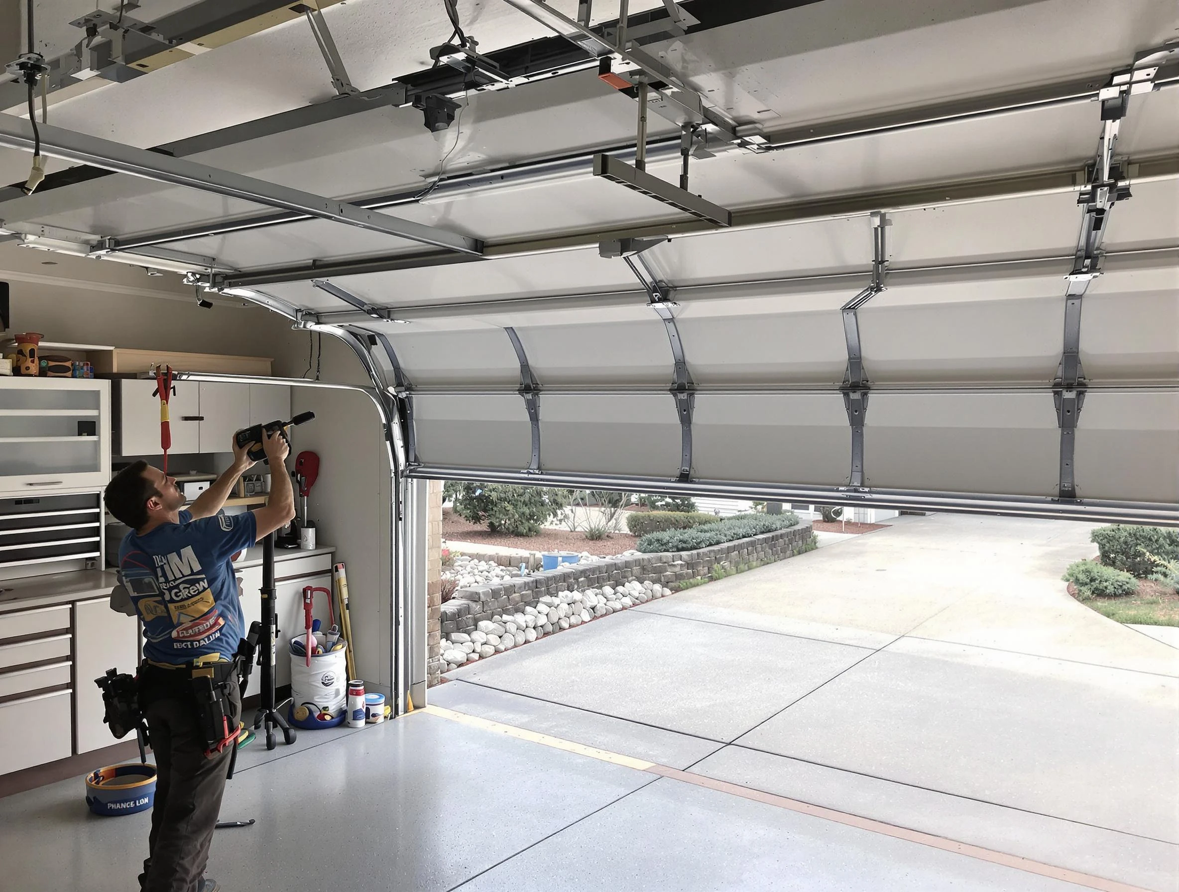 Garage door track repair service by Calabasas Garage Door Repair in Calabasas
